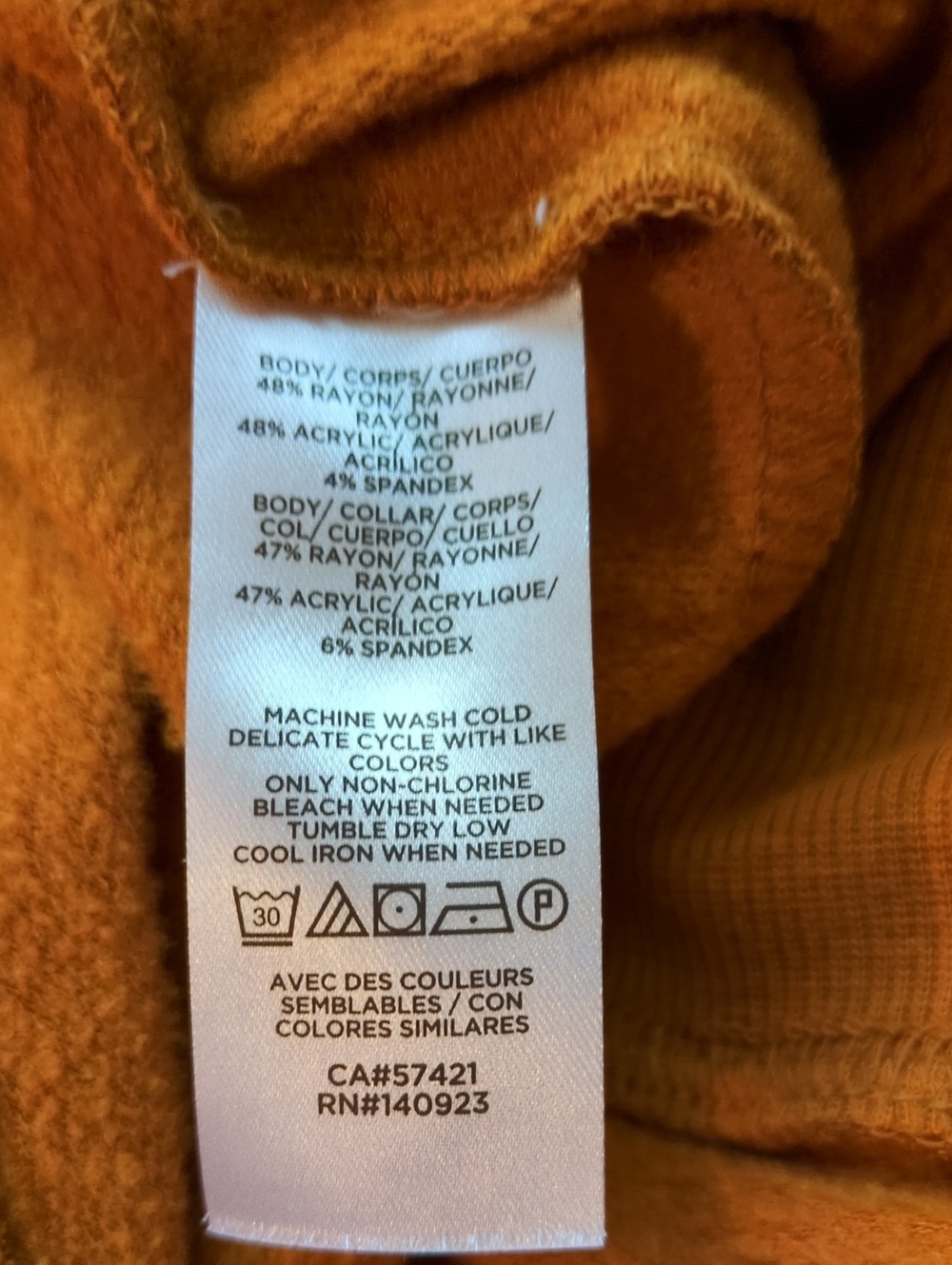 Lou & Grey Signature Soft Half-Zip Pullover in Rust Size M - Picture 6 of 6